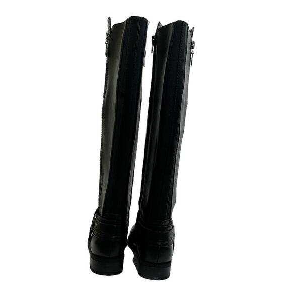 GBG Los Angeles Harlea Harness Knee High Boot NIB Size 6.5M Black - Picture 6 of 9
